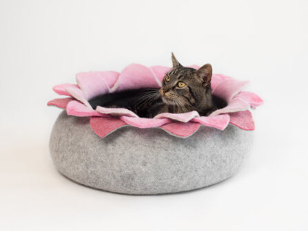Vilten kattenmand Lotus - Roze