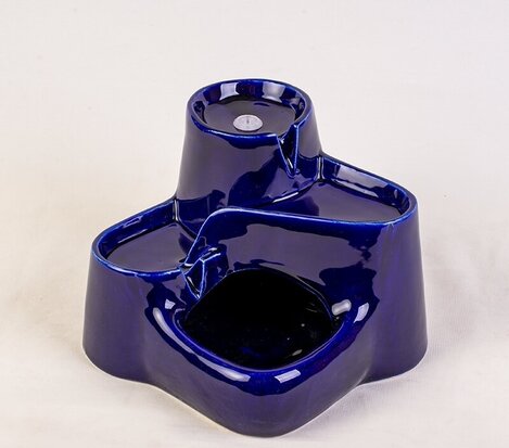 Keramische mini drinkfontein Blue