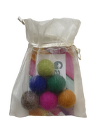 Vilten balletjes (2 cm) 6 stuks - Mix